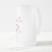 ラブアモールハートバレンタイン フロストグラスビールジョッキ (正面右)