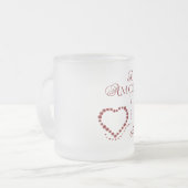 ラブアモールハートバレンタイン フロストグラスマグカップ (正面左)