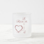 ラブアモールハートバレンタイン フロストグラスマグカップ (中央)