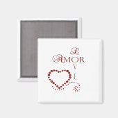 ラブアモールハートバレンタイン マグネット (正面/裏面)