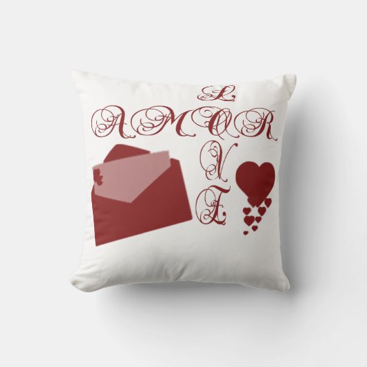 ラブアモールバレンタインデザイン クッション (正面)