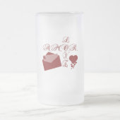 ラブアモールバレンタインデザイン フロストグラスビールジョッキ (中央)