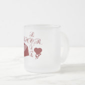 ラブアモールバレンタインデザイン フロストグラスマグカップ (正面右)