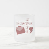 ラブアモールバレンタインデザイン フロストグラスマグカップ (中央)