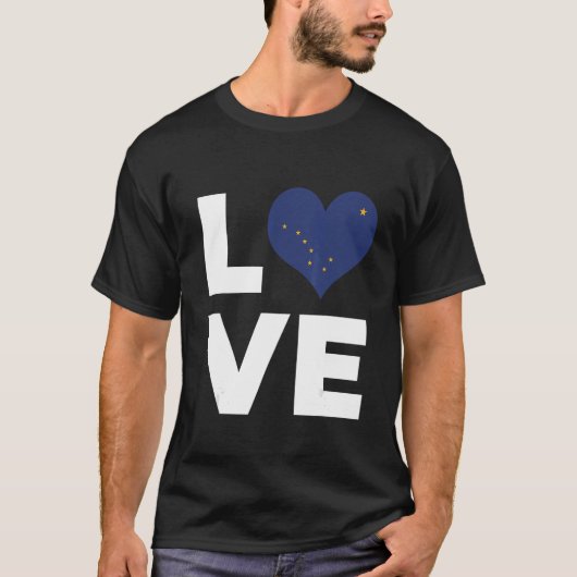 ラブアラスカ州旗 Tシャツ (正面)