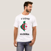 ラブアルジェリア国旗の地図 Tシャツ (正面フル)