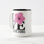 ラブアルタモンテ春フロリダピンクハイビスカス15oz ツートーンマグカップ (正面左)