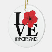 ラブアルタモンテ春レッドハイビスカス セラミックオーナメント (左)