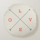 ラブアローモダンタイポグラフィアートミニマリスト ラウンドクッション<br><div class="desc">ラブアローモダンタイポグラフィアートミニマリスト</div>