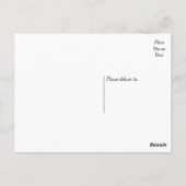 ラブアロー白黒結婚矢印 ポストカード (裏面)