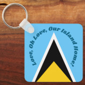 ラブアワーアイランドホーム | セントルシア国旗の国歌 キーホルダー (正面)