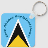 ラブアワーアイランドホーム | セントルシア国旗の国歌 キーホルダー (裏面)