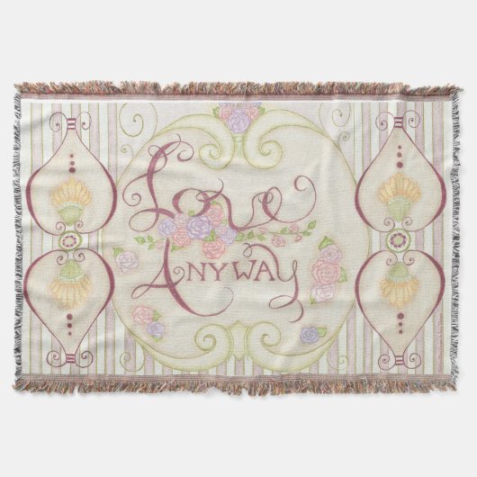 ラブアンケード(装飾されたデザイン)ブランケット スローブランケット (正面)