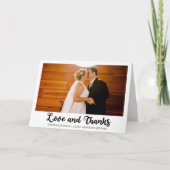 ラブアンドサンクス ウェディングフォト おしゃれ 折りたたみ サンキューカード (正面)
