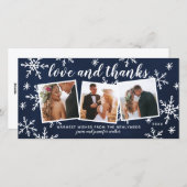 ラブアンドサンクス ホリデー ウェディング サンクス ネイビー シーズンカード (正面/裏面)
