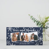 ラブアンドサンクス ホリデー ウェディング 感謝状 ネイビー シーズンカード (スタンド正面)