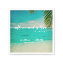 ラブアンドザビーチ結婚式ナプキンス