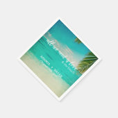 ラブアンドザビーチ結婚式ナプキンス スタンダードカクテルナプキン (角)