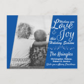 ラブアンドジョイブルークリスマスホリデーポストカード シーズンポストカード (正面)