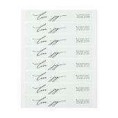 ラブアンドジョイ書道ミントグリーン差出人住所 ラップアラウンドラベル (シート)