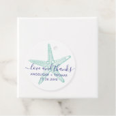 ラブアンドスタ感謝していーフィックティール（緑がかった色）ビーチ結婚式 フェイバータグ (インサイチュ)