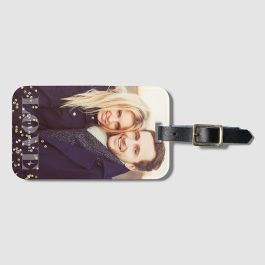 ラブアンドスパークルズオーバーレイカスタム写真 ラゲッジタグ (正面横)