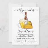 ラブアンドタコスビールフィエスタ婚約パーティ 招待状 (正面)