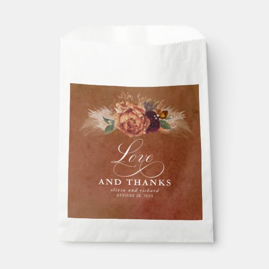 ラブアンドテ感謝していラコッタフローラボホウィーズ フェイバーバッグ (正面)