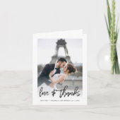 ラブアンドハ感謝していンドレータ写真 サンキューカード (正面)