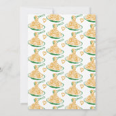 ラブアンドパスタ手描きブライダルシャワー 招待状 (裏面)