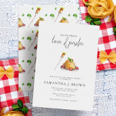 ラブアンドパスタ水彩イタリアンブライダルシャワー 招待状