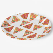 ラブアンドピザリハーサルディナーブライダルシャワー ペーパープレート (アングル)
