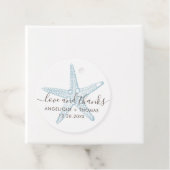 ラブアンドブルー感謝していススターフィッシュビーチ結婚式 フェイバータグ (インサイチュ)