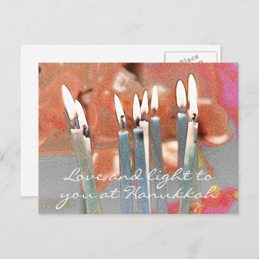 ラブアンドライトアットハヌカー抽象芸術 シーズンポストカード (正面/裏面)