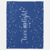 ラブアンドライトスターズホリデイフリースブランケット フリースブランケット (正面)