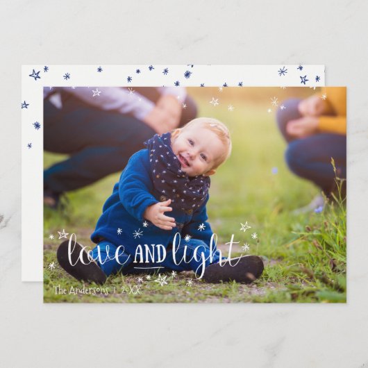 ラブアンドライトスターズホリデーフォトカード シーズンカード (正面/裏面)