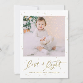 ラブアンドライトレタリングフォトハッピーハヌッカ シーズンカード