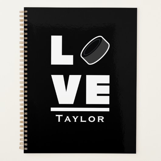 ラブアンドライブアイスホッケースポーツファン名前をカスタムする プランナー手帳 (正面)