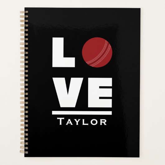 ラブアンドライブクリケットスポーツファン名前をカスタムする プランナー手帳 (正面)