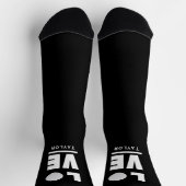 ラブアンドライブゴルフスポーツファン名前をカスタムする ソックス (上部)