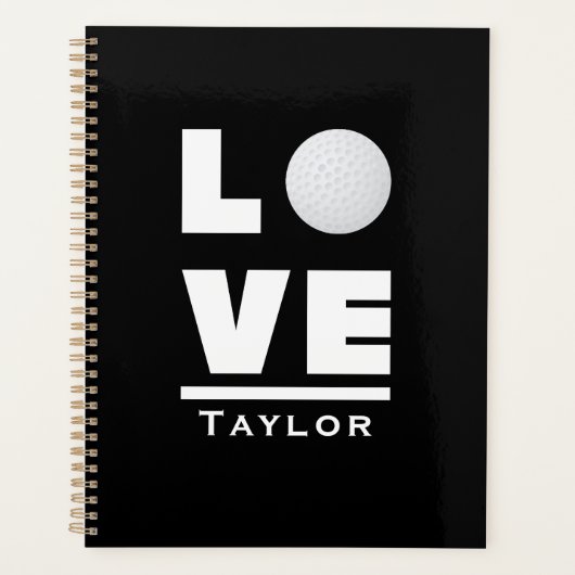 ラブアンドライブゴルフスポーツファン名前をカスタムする プランナー手帳 (正面)