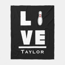 ラブアンドライブテンピンボーリングボウリングをする人、 クリケットの投手スポーツファン フリースブランケット