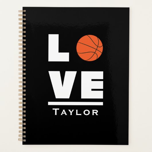 ラブアンドライブバスケットボールスポーツファン名前をカスタムする プランナー手帳 (正面)