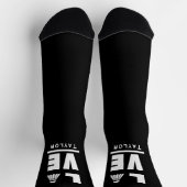 ラブアンドライブバドミントンスポーツファン名前をカスタムする ソックス (上部)