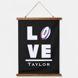 ラブアンドライブラグビースポーツファン名前をカスタムする 吊り下げ型タペストリー