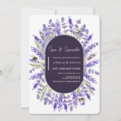 ラブアンドラベンダー |エレガントフローラブライダルシャワー 招待状 (正面)