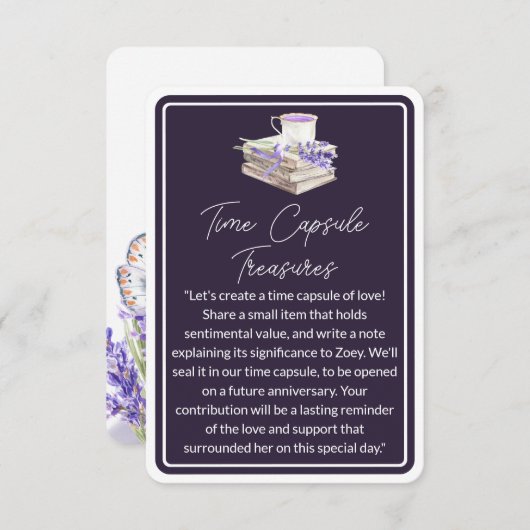 ラブアンドラベンダー |タイムカプセルの宝物 エンクロージャーカード (正面/裏面)