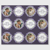 ラブアンドラベンダー |フォトカスタムブライダルシャワー ラッピングペーパー (フラット)