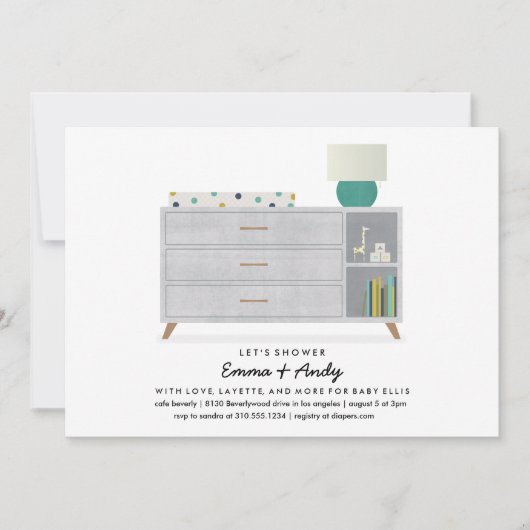 ラブアンドレイエットベビーシャワー招待状 招待状 (正面)