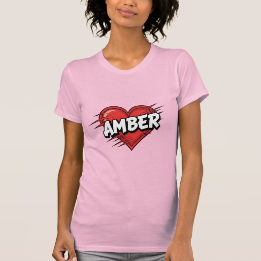 ラブアンバーハートTシャツ Tシャツ (正面)